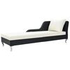 vidaXL liggestol med hynde polyrattan sort