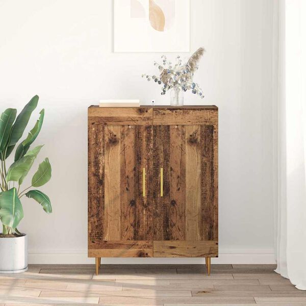 vidaXL Sideboard Gammelt tr&aelig; 69,5 x 34 x 90 cm Ingeni&oslash;rt tr&aelig; og jern