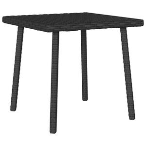 vidaXL havesofabord 40x40x37 cm firkantet polyrattan sort