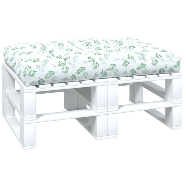 vidaXL pallehynde 120x80x12 cm stof bladmønster