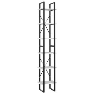 vidaXL bogreol med 6 hylder 40x30x210 cm konstrueret tr&aelig; hvid