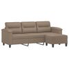 vidaXL 3-personers sofa med fodskammel 180 cm kunstl&aelig;der cappuccino