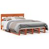 vidaXL sengeramme uden madras 135x190 cm massivt fyrretr&aelig; brun