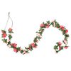 vidaXL blomsterguirlander til jul 6 stk. 250 cm roser rød