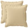 vidaXL Pudebetr&aelig;k 2 stk. HOUTEN Beige 45 x 45 cm Polyester