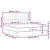 vidaXL osmannisk sengeramme med madrasser 200x200 cm stof m&oslash;rkebrun