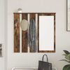 vidaXL V&aelig;gmonteret Jakkeholder med hylde R&oslash;get eg 84 x 10 x 80 cm