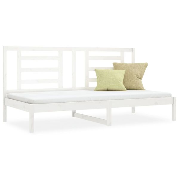 vidaXL daybed uden madras 90x200 cm massivt fyrretræ hvid