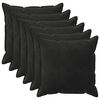 vidaXL Pudebetr&aelig;k 6 pcs HOUTEN Sort 65 x 65 cm Fl&oslash;jl
