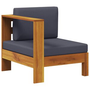 vidaXL midterdel til sofa med 1 armlæn massivt akacietræ mørkegrå