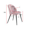 Venture Home spisebordsstole 2 stk. Velvet velour sort og st&oslash;vet rosa