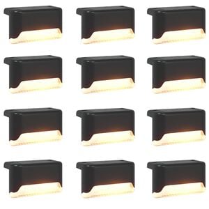 vidaXL Udend&oslash;rs sollys med jordspyd 12 stk. Varm hvid 4,5 cm ABS og PS