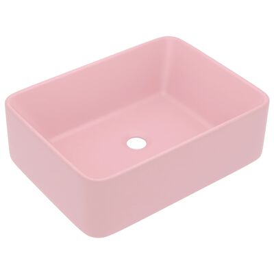 vidaXL luksushåndvask 41x30x12 cm keramik mat lyserød