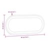 vidaXL LED-badev&aelig;relsesspejl 60x25 cm oval
