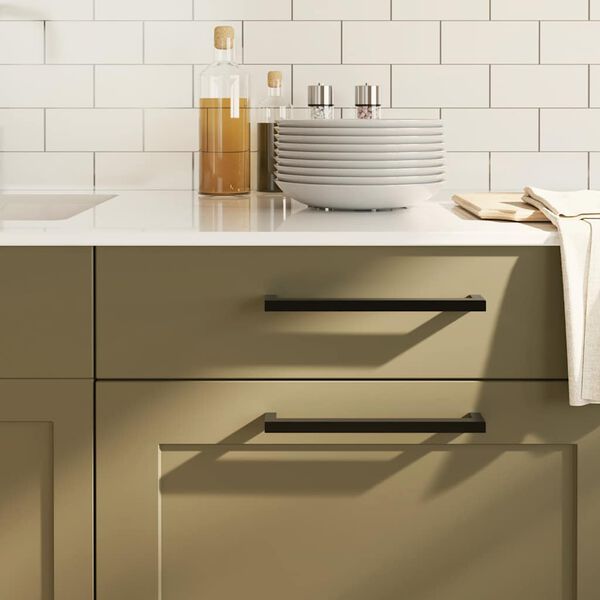 vidaXL skabsh&aring;ndtag 5 stk. 224 mm rustfrit st&aring;l sort