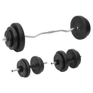 vidaXL v&aelig;gtstang og h&aring;ndv&aelig;gt med skiver 60 kg