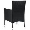 vidaXL havestole med hynder 2 stk. sort polyrattan (kun UK/IE/FI/NO)