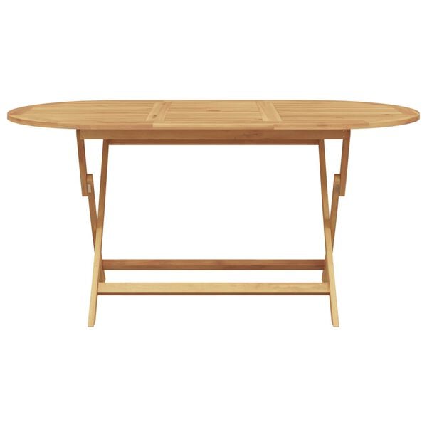 vidaXL Have Spisebordssæt 5 pcs Brun Massiv Teaktræ