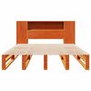 vidaXL seng med reol uden madras 140x190 cm massivt tr&aelig; gyldenbrun