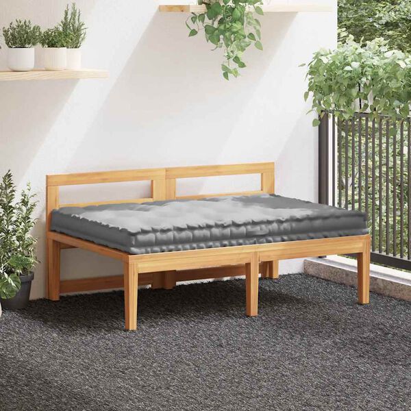 vidaXL hynde til pallesofa 120x80x10 cm bomuld grå