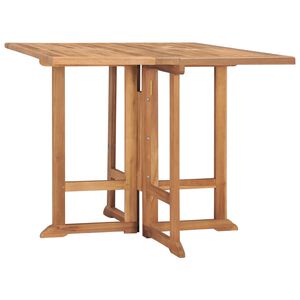 vidaXL foldbart havebord 90x90x75 cm massivt teaktr&aelig;