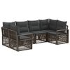 vidaXL Havesofa S&aelig;t 6 stk. 6-Antal s&aelig;der Gr&aring; polyrattan