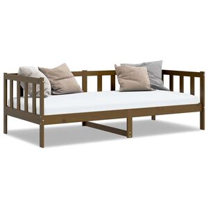 vidaXL daybed 90x200 cm massivt fyrretr&aelig; gyldenbrun