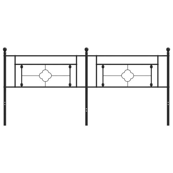 vidaXL udskiftningsgavl 193 cm metal sort