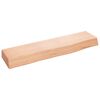 vidaXL v&aelig;ghylde 40x10x4 cm behandlet massivt egetr&aelig; lysebrun