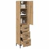 vidaXL Highboard Artisan Egetr&aelig; 69,5 x 34 x 180 cm Konstrueret tr&aelig;