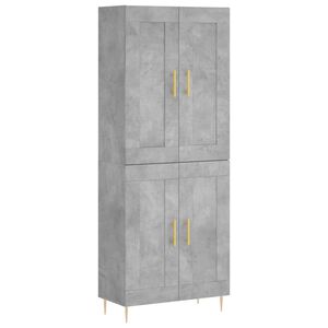 vidaXL h&oslash;jskab 69,5x34x180 cm konstrueret tr&aelig; betongr&aring;