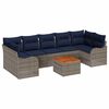 vidaXL Havesofa S&aelig;t 8 stk. Gr&aring; polyrattan