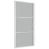 vidaxL d&oslash;r 102,5x201,5 cm sikkerhedsglas mat glas og aluminium hvid