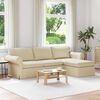 vidaXL Sofa Creme 215 x 138 x 80 cm Stof