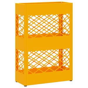 vidaXL Parasolfod sennepsgul 28 x 12 x 41 cm St&aring;l