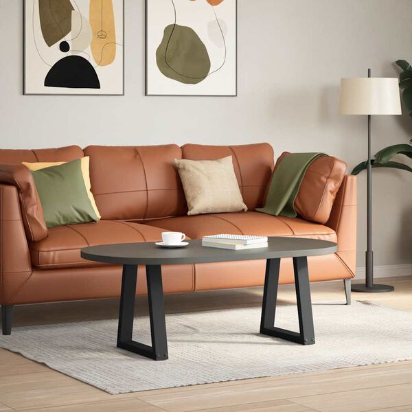 vidaXL sofabordsben V-formet 2 stk. sort 38 x (42-43,3) cm st&aring;l