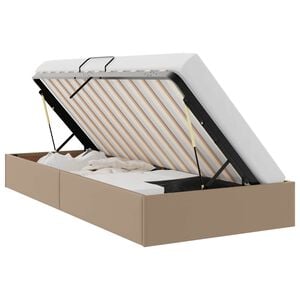 vidaXL Ottoman Sengestel Cappuccino 90 x 190 cm Faux l&aelig;der