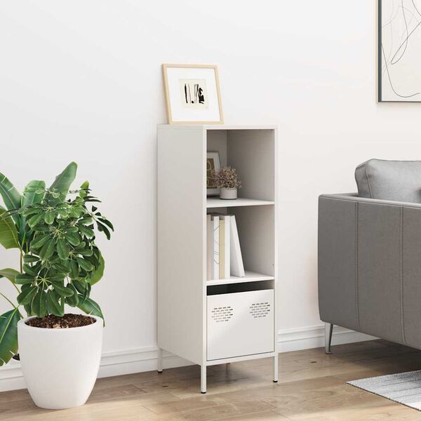 vidaXL skab 35x39x103,5 cm stål hvid