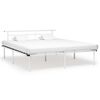 vidaXL sengestel 200x200 cm metal hvid
