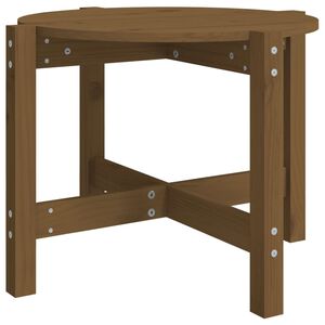 vidaXL sofabord &Oslash; 62,5x45 cm massivt fyrretr&aelig; gyldenbrun