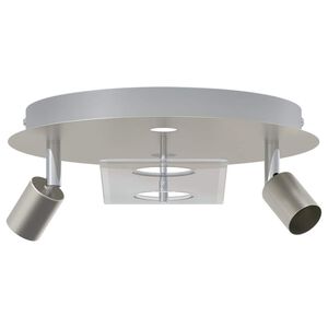 vidaXL Loftsspot med spotlights Nikkel 29 x 29 x 11 cm St&aring;l og Glas