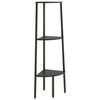 vidaXL stigereol med 3 hylder 45,5x31,5x120 cm sort