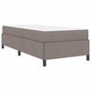vidaXL Box spring seng Gr&aring;brun 90 x 200 cm Stof
