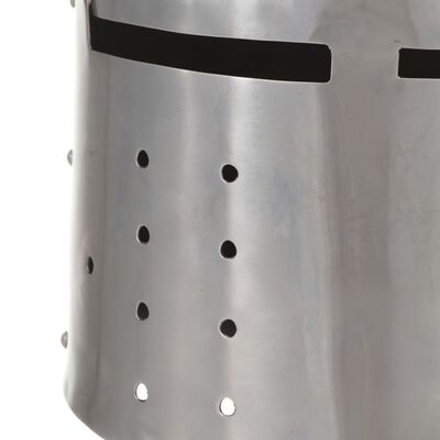 vidaXL middelalderlig ridderhjelm til rollespil antik stål sølvfarvet
