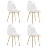 vidaXL spisebordsstole 4 stk. PET transparent