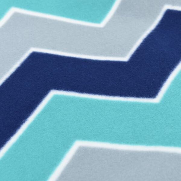 vidaXL picnictæppe 200x150 cm foldbart bølget fløjl blå