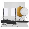 vidaXL fotostudies&aelig;t med lampes&aelig;t + baggrund og reflektor
