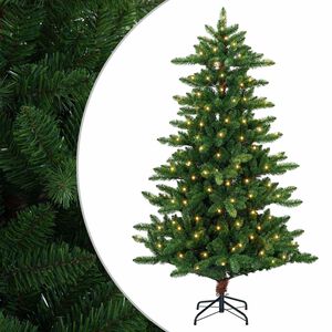 vidaXL Kunstigt juletr&aelig; 120 cm 150 LED'er Varm hvid PVC og metal Gr&oslash;n