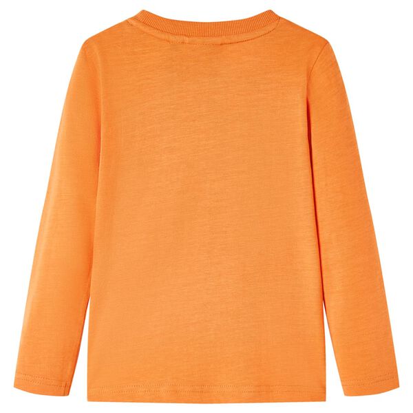 Lang&aelig;rmet T-shirt til b&oslash;rn str. 116 cm orange