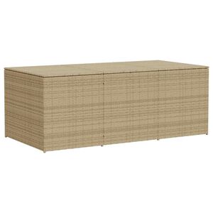 vidaXL opbevaringsboks til haven 984 l polyrattan beige